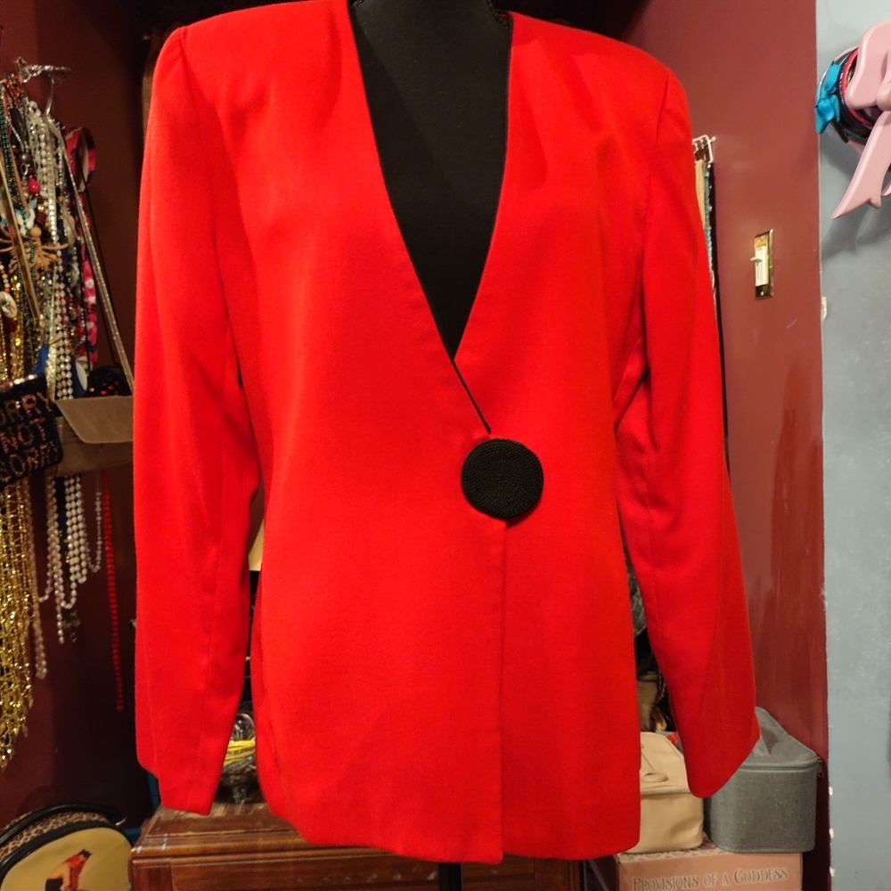 Steven Michaels Vintage Red & Black Blazer M